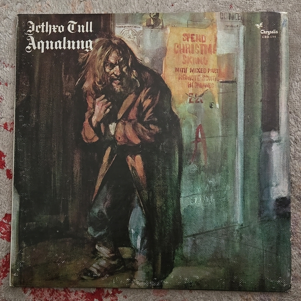 Vintage Jethro Tull 1971 Aqualung Chrysalis CHR 1044 LP Vinyl Record
